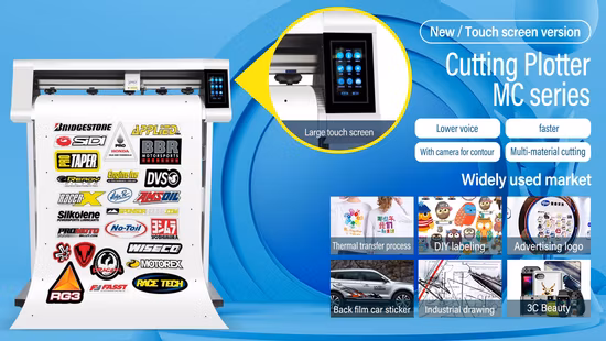 Nuovo plotter da taglio per vinile con scansione della fotocamera touch screen da 5,5 pollici Mycut